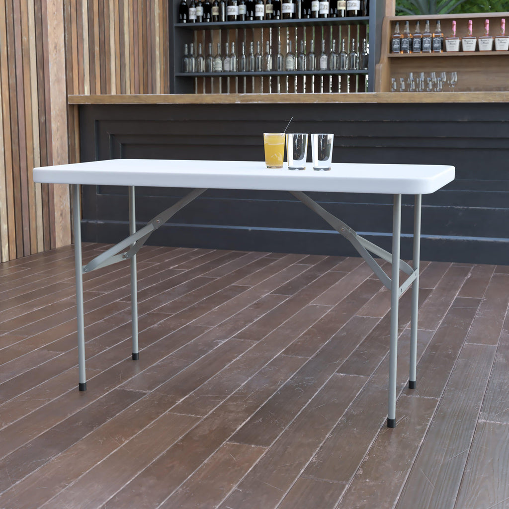 FLASH 122cm Rectangular Plastic Folding Table