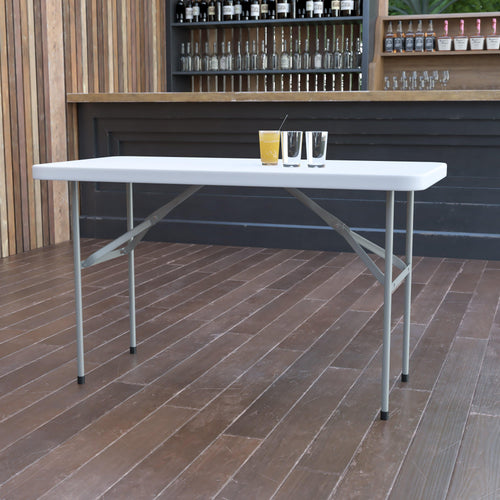 FLASH 122cm Rectangular Plastic Folding Table
