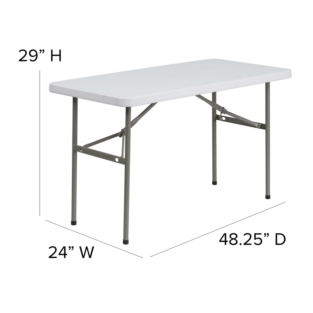 FLASH 122cm Rectangular Plastic Folding Table