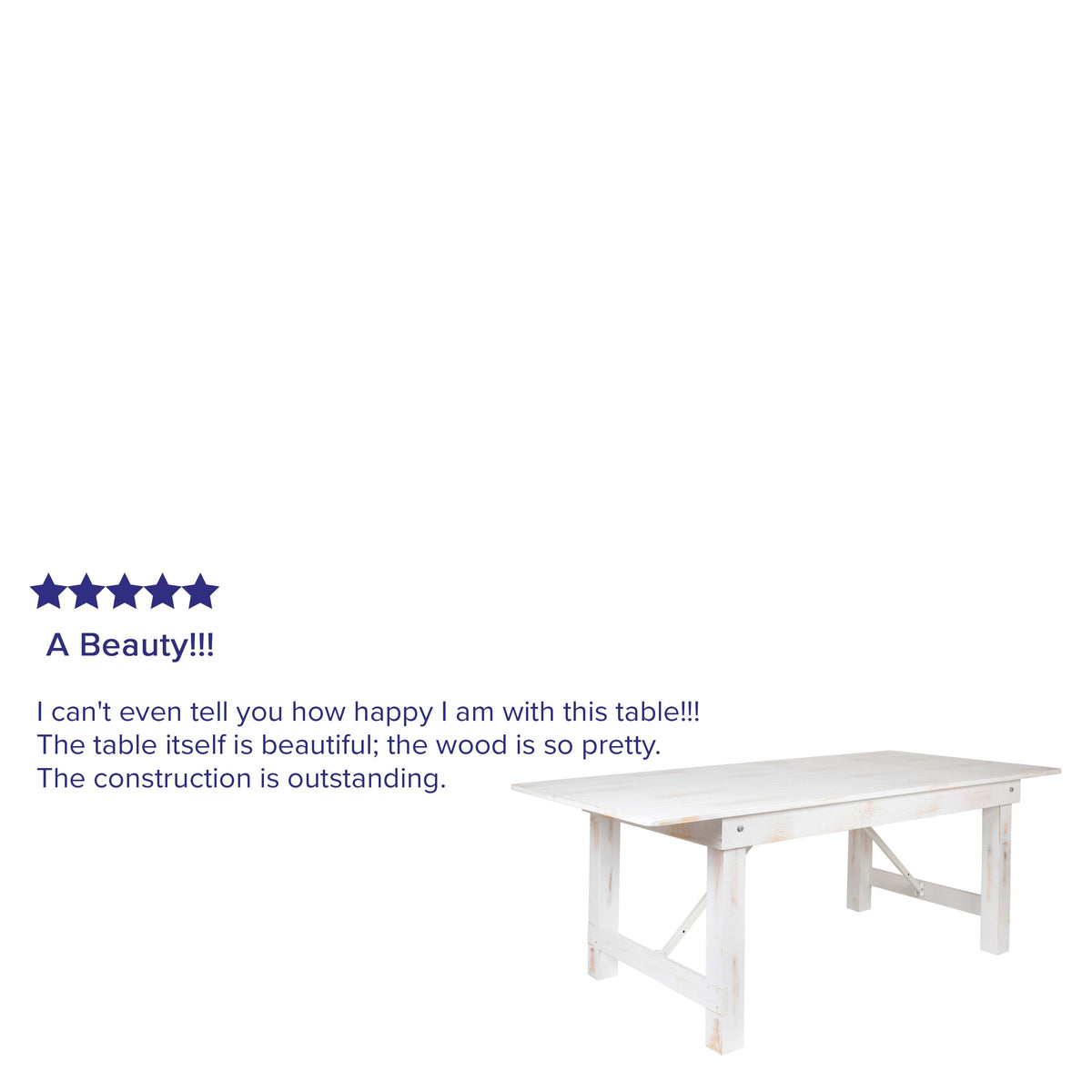 FLASH HERCULES Series Rectangular Solid Pine Folding Farm Table 213.4x101.6cm