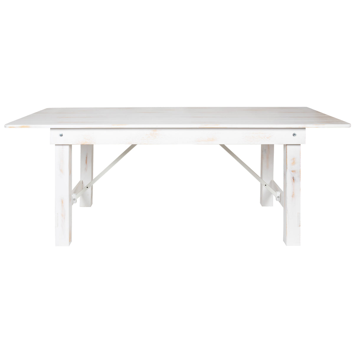 FLASH HERCULES Series Rectangular Solid Pine Folding Farm Table 213.4x101.6cm