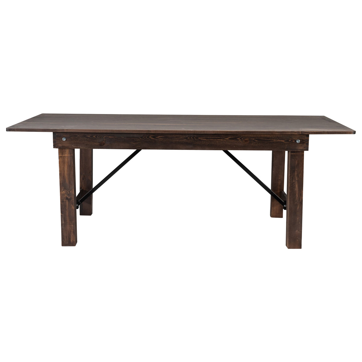 FLASH HERCULES Series Rectangular Solid Pine Folding Farm Table 213.4x101.6cm